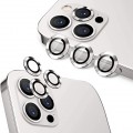 Μεταλλικό Κάλυμμα Κάμερας Armor ring με tempered glass για iPhone 13 Pro / 13 Pro Max Ασημί